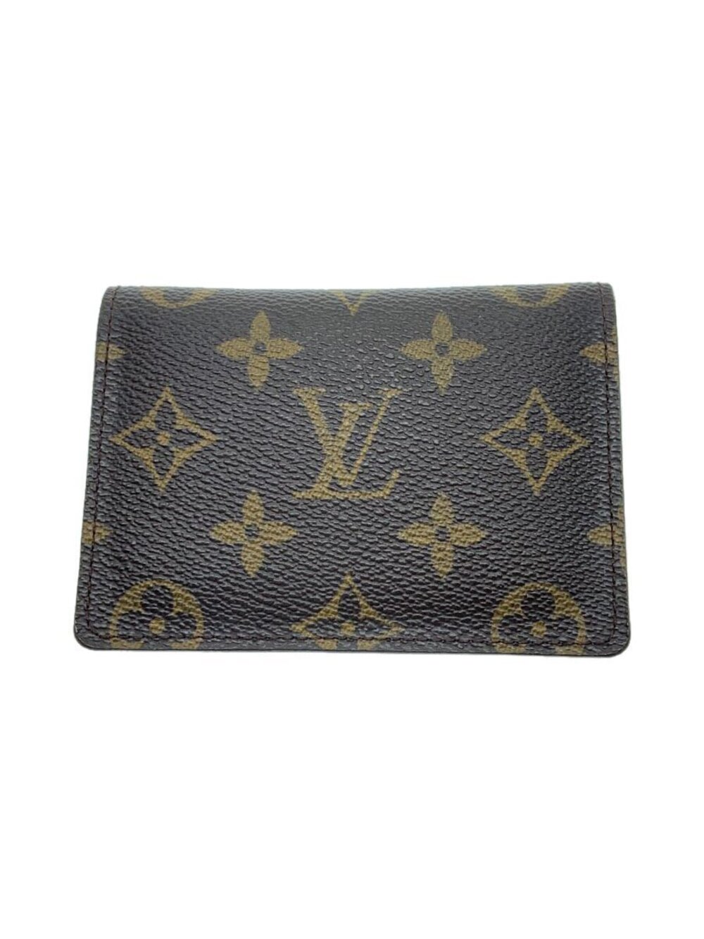 LOUIS VUITTON Porte Wallet Cartes Vertical Monogram Canvas Brown